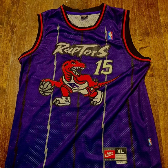 Vintage 90s Purple Away NIKE Toronto Raptors Vince Carter Jersey - Picture 1 of 4